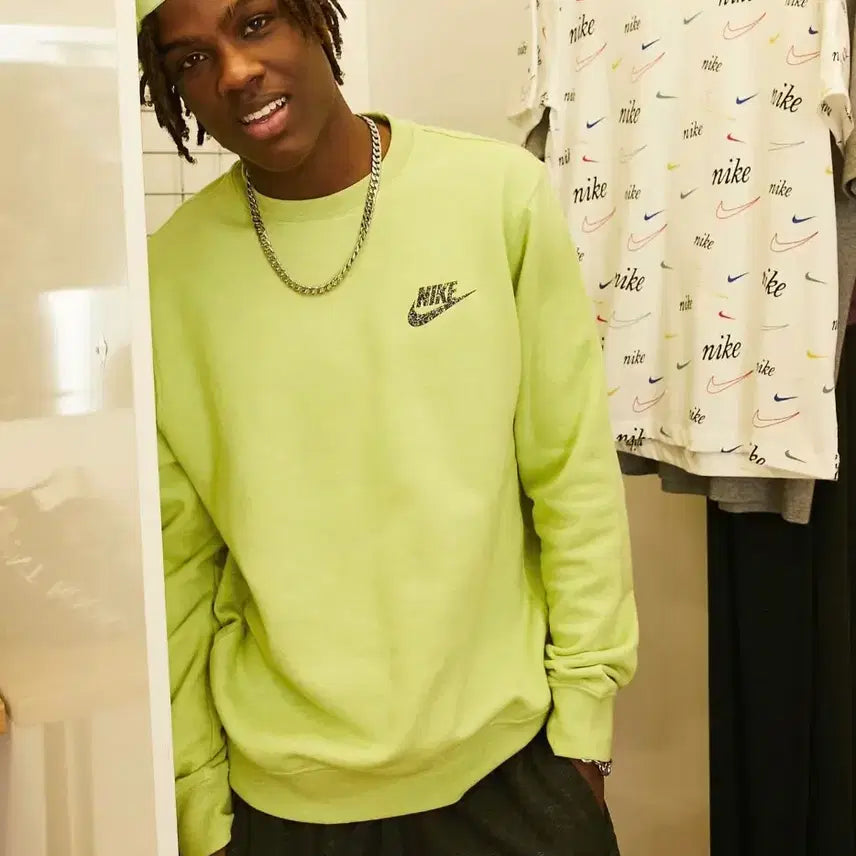[BUNJANG] Nike Light Lemon Sweatshirt / 나이키 라이트 레몬 맨투맨