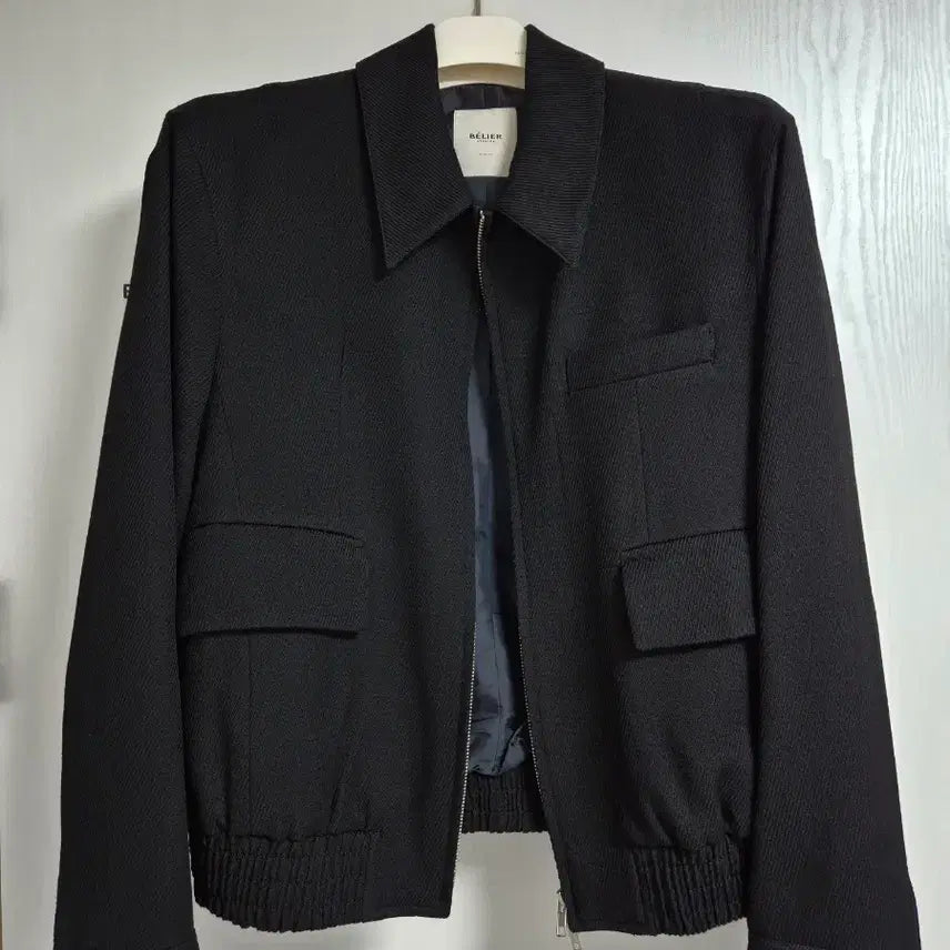 [BUNJANG] Bellier Diagonal Blouson Jacket (Raven Black) / 벨리에 다이에그널 블루종 자켓 (레이븐 블랙)