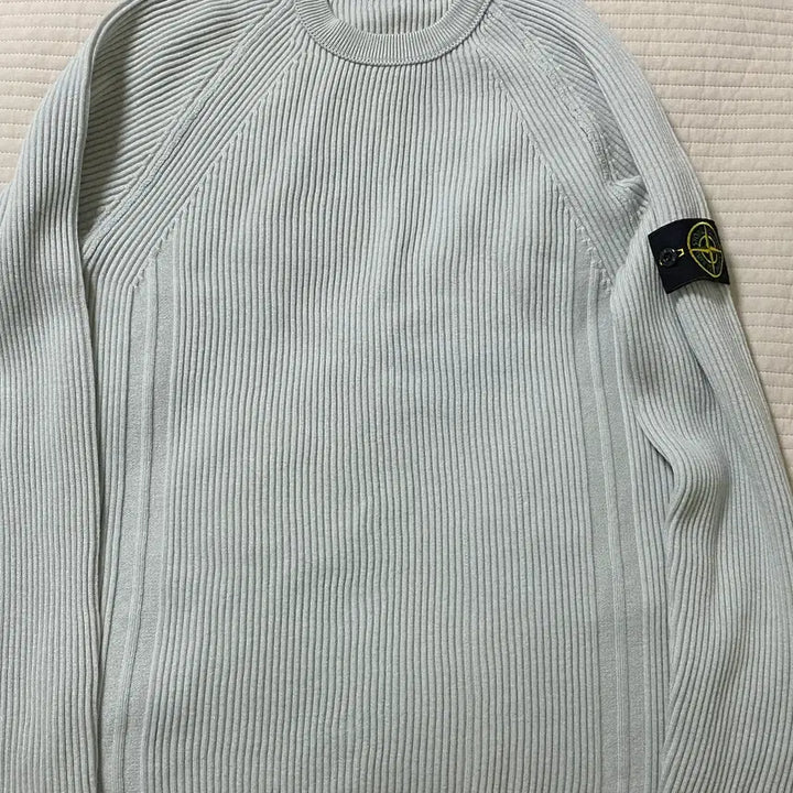 [SOLD OUT] [SSS급] 스톤아일랜드 울 골지 니트 L 실버(스카이블루)