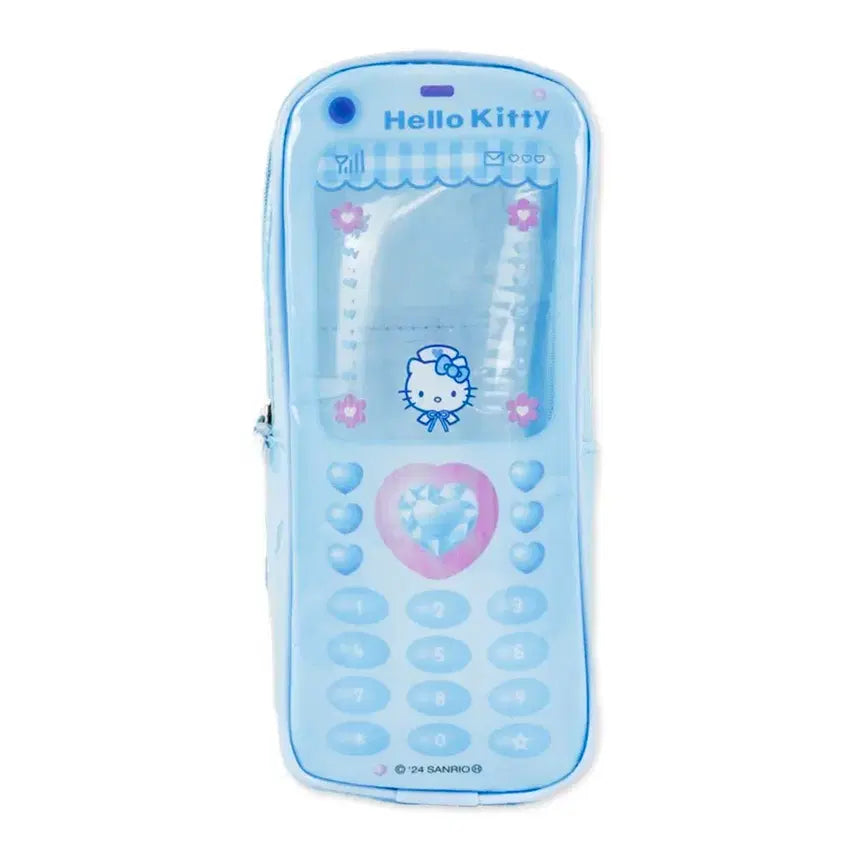 [BUNJANG] Sanrio Hello Kitty 50th Anniversary 90s Phone PVC Pouch / 산리오 헬로키티 50주년 90s 휴대폰 모양 PVC 파우치 블루 너스