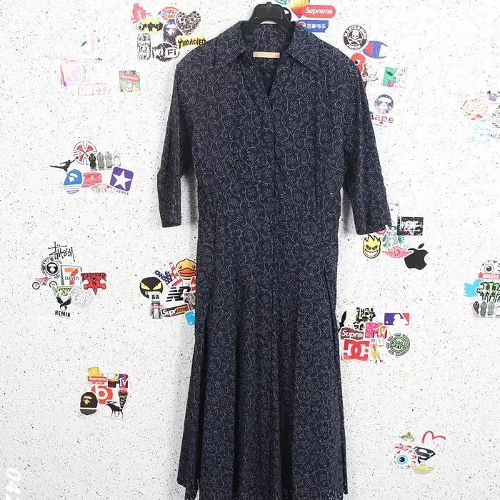 [BUNJANG] MICHAA Floral Pleated Shirt Dress / 여성55/ 미샤 플로럴 주름 셔츠원피스