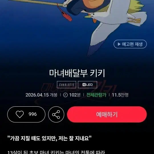 [SOLD OUT] 일괄)마녀배달부 키키  아카이브 포스터2장&amp;아트카드1장 3장일괄