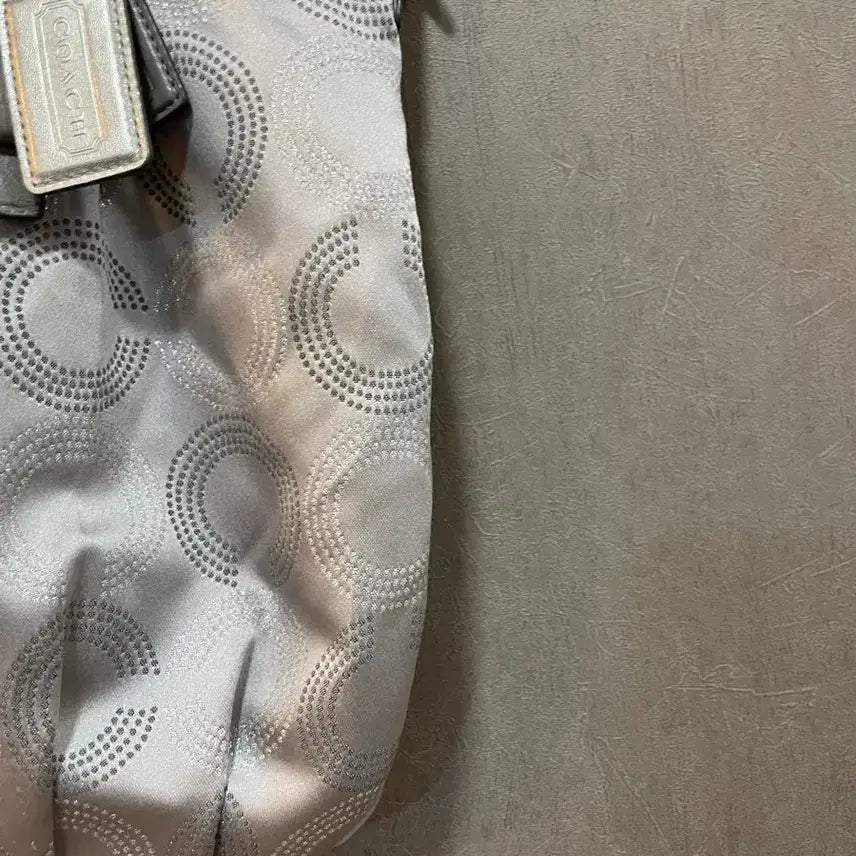 [BUNJANG] Coach Silver Pattern Tote Bag / 코치 실버 패턴 토트백 가방