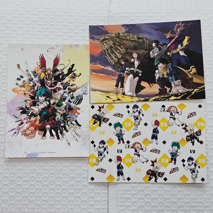 [BUNJANG] My Hero Academia Postcard Set (3 Types) / 히로아카 나히아 엽서 3종 세트 미도리야 바쿠고 토도로키 원화전 점프샵