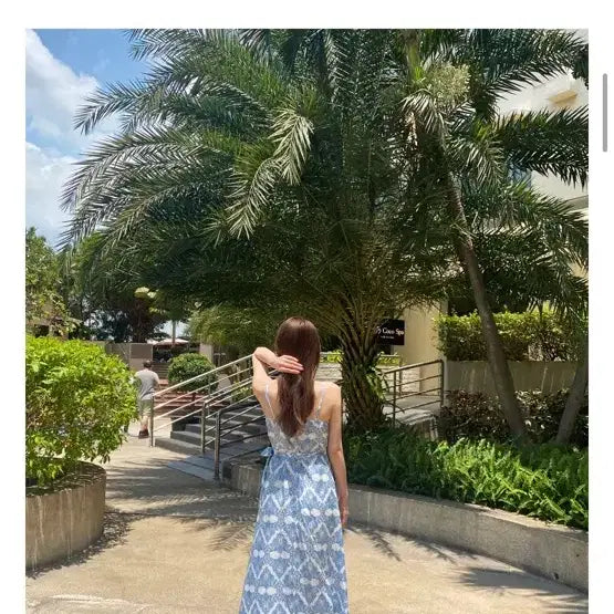 [BUNJANG] Blue Beach Slit Long Dress / 블루비치 트임 롱 원피스