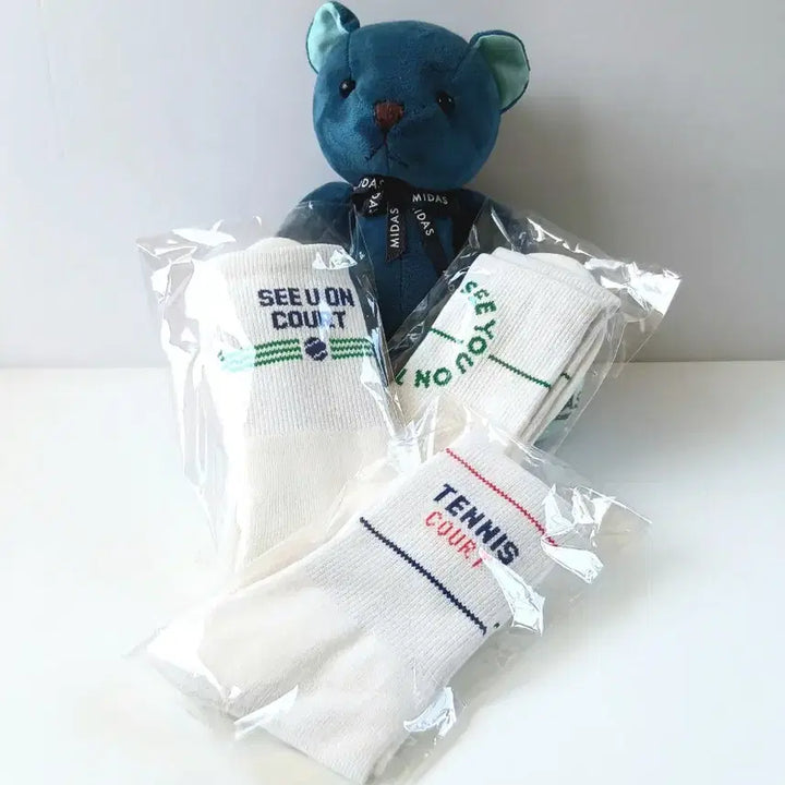[BUNJANG] Unisex Cotton Crew Socks (3 Pairs) / 스타일 양말3족[공용]