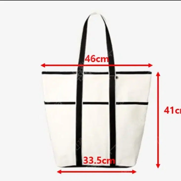 [BUNJANG] HERA White Canvas Shopper Bag (Sealed) / 헤라 쇼퍼백 화이트 색상 빅사이즈 캔버스 가방(미개봉)