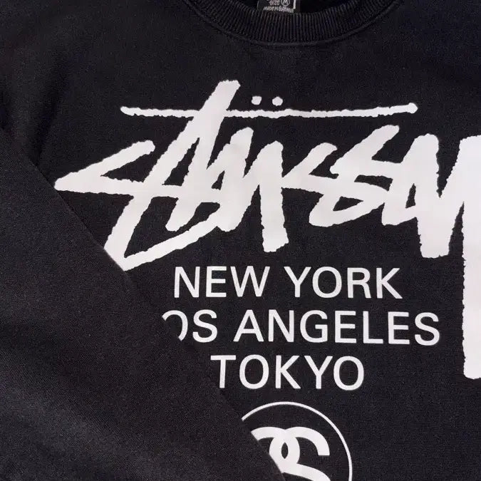 [BUNJANG] Stussy World Tour Crewneck Black M / 스투시 월드투어 크루넥 블랙 M