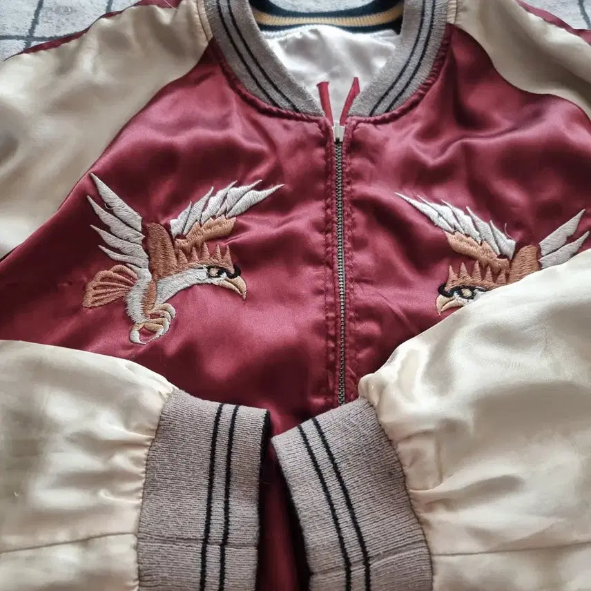[BUNJANG] Japan Sukajan Reversible Geisha Okinawa Jacket / 재팬 스카잔 스카쟌 양면 리버시블 게이샤 오키나와 자켓