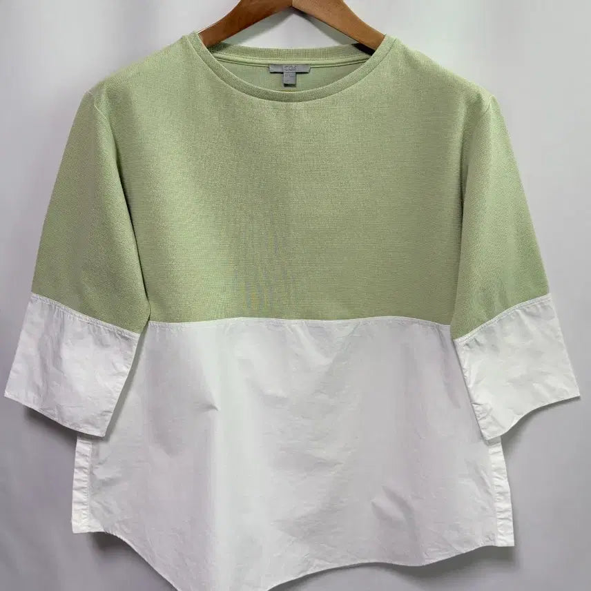 [BUNJANG] COS Colorblock Half Sleeve Top - Oversized M / (할인) COS 여성 배색 하프 슬리브 탑 (오버핏 M)