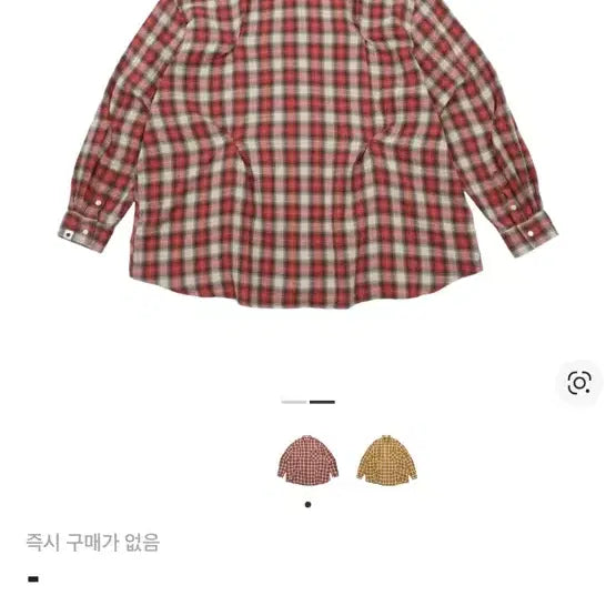 [BUNJANG] Noculus Check Bite Shirt Cherry Size 2 / 노쿨러스 체크 바이트 셔츠 체리 사이즈 2