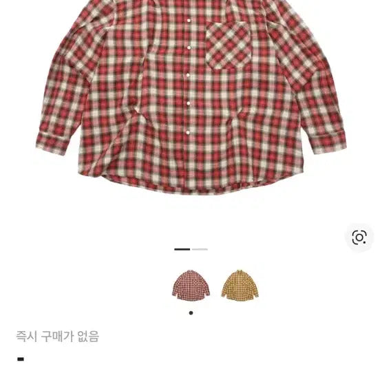 [BUNJANG] Noculus Check Bite Shirt Cherry Size 2 / 노쿨러스 체크 바이트 셔츠 체리 사이즈 2