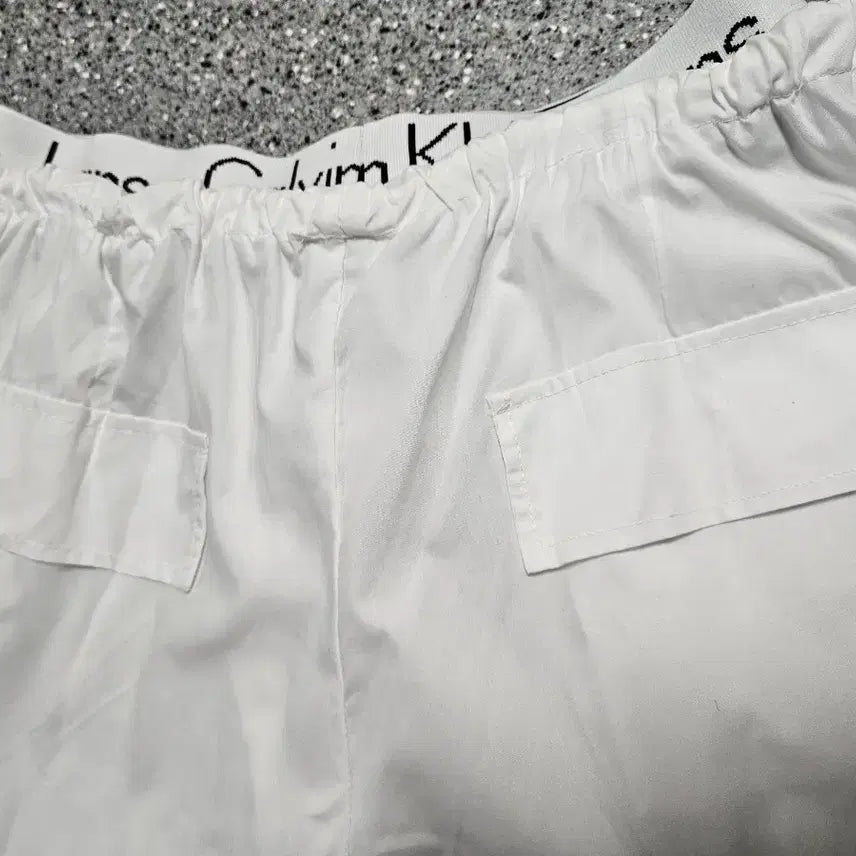 [BUNJANG] Calvin Klein Banded Wide Leg Pants / 캘빈클라인 밴딩 와이드 바지