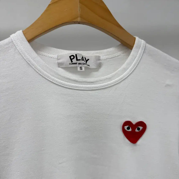 [BUNJANG] Comme des Garçons PLAY Long Sleeve T-Shirt White Size S / 꼼데가르송 플레이 하트 긴팔티 화이트 S JS45