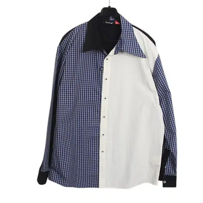 [BUNJANG] Asura Check Color Block Shirt IV / 남성F / 럽유어 체크배색 아수라 셔츠IV 0-72