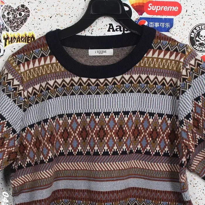 [BUNJANG] Recov Zigzag Pattern Short Sleeve T-Shirt (Women&