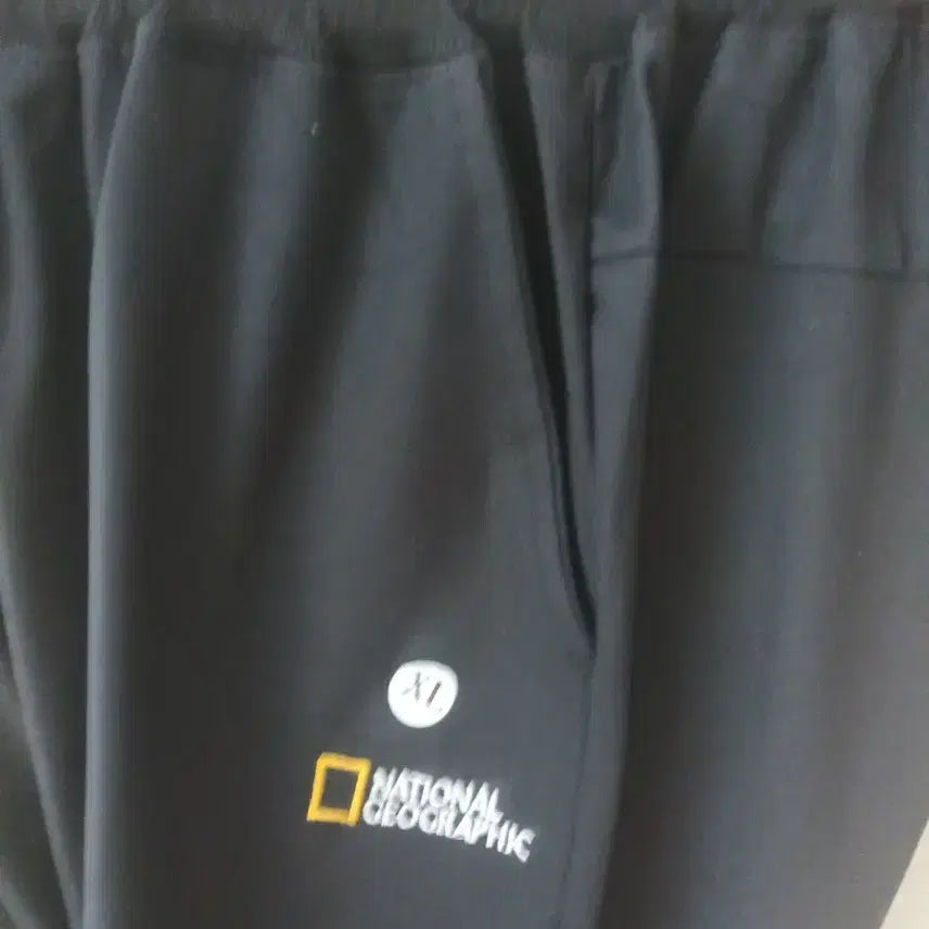 [BUNJANG] National Geographic Jogger Cotton Pants XL Black / 내셔널지오그래픽 춘추용 조거타잎 면바지  XL 새상품 블랙