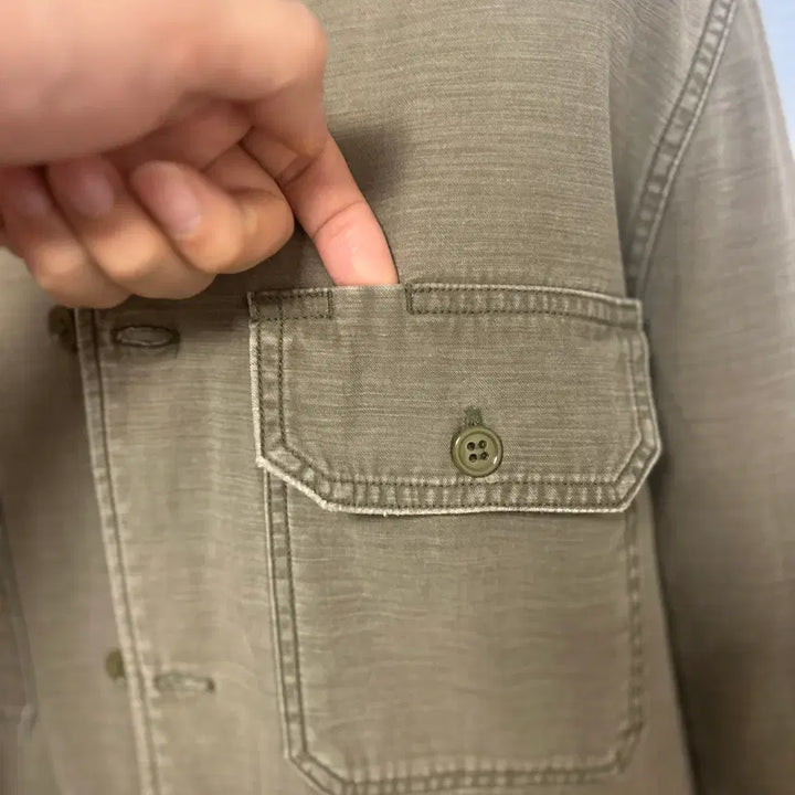 [BUNJANG] REMI RELIEF Quilted Lined Side Bead Point Shirt Jacket / REMI RELIEF 퀼티드  라이닝  사이드 비즈포인트 셔츠