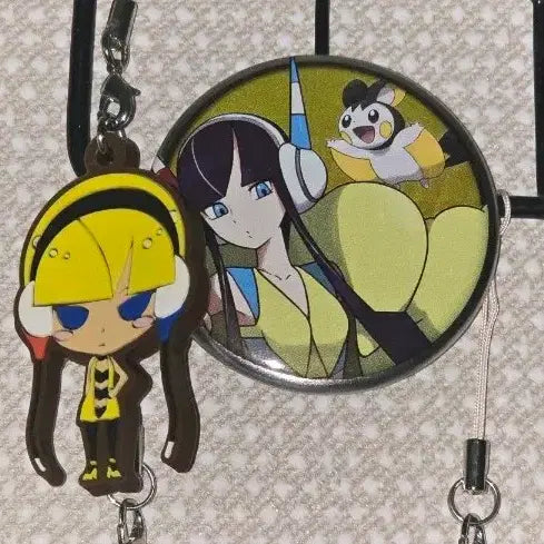 [BUNJANG] Pokemon Kamille Emolga Can Badge Strap Bundle / 포켓몬스터 카밀레 에몽가 캔뱃지 스트랩 일괄