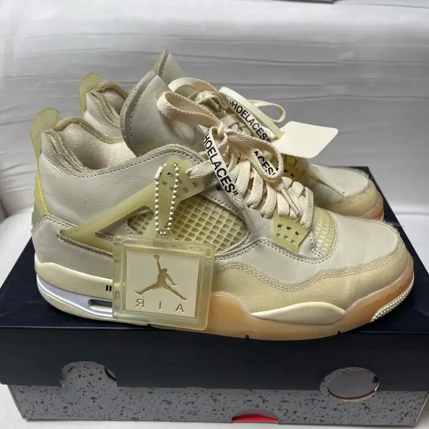 [BUNJANG] Air Jordan 4 Off-White / 조던4 오프화이트 세일 270