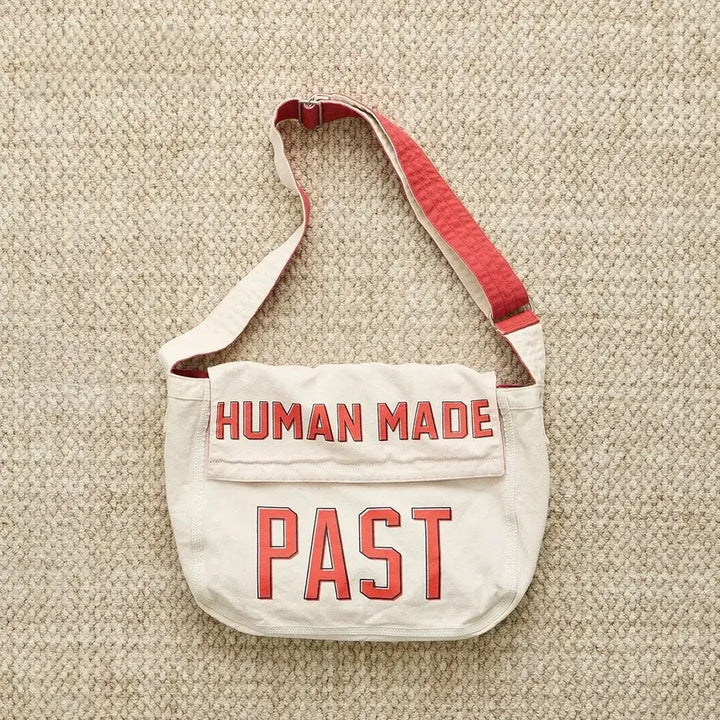 [BUNJANG] Human Made Canvas Shoulder Bag (Red) / 휴먼메이드 숄더백 캔버스 레드 캐쥬얼