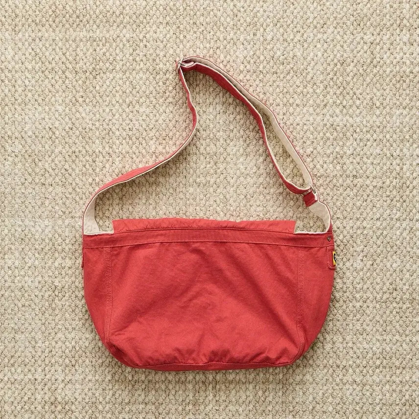 [BUNJANG] Human Made Canvas Shoulder Bag (Red) / 휴먼메이드 숄더백 캔버스 레드 캐쥬얼