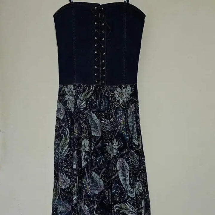 [BUNJANG] AVE 8th Bohemian Paisley Midi Dress Set / 뉴욕 AVE 8th  코트셋 청스판 페어즐리 보헤미안. 스타일 55
