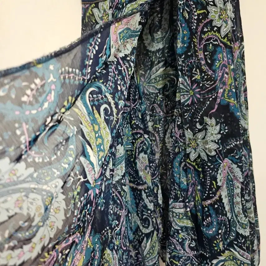 [BUNJANG] AVE 8th Bohemian Paisley Midi Dress Set / 뉴욕 AVE 8th  코트셋 청스판 페어즐리 보헤미안. 스타일 55