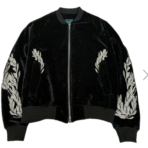 [BUNJANG] Undermycar Golden Laurel Embroidered Blouson / 언더마이카 골든 로렐 블루종 블랙, 레드 1사이즈 구매