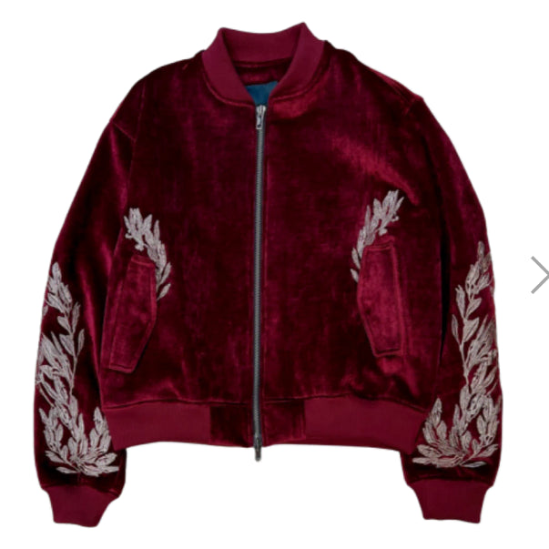 [BUNJANG] Undermycar Golden Laurel Embroidered Blouson / 언더마이카 골든 로렐 블루종 블랙, 레드 1사이즈 구매