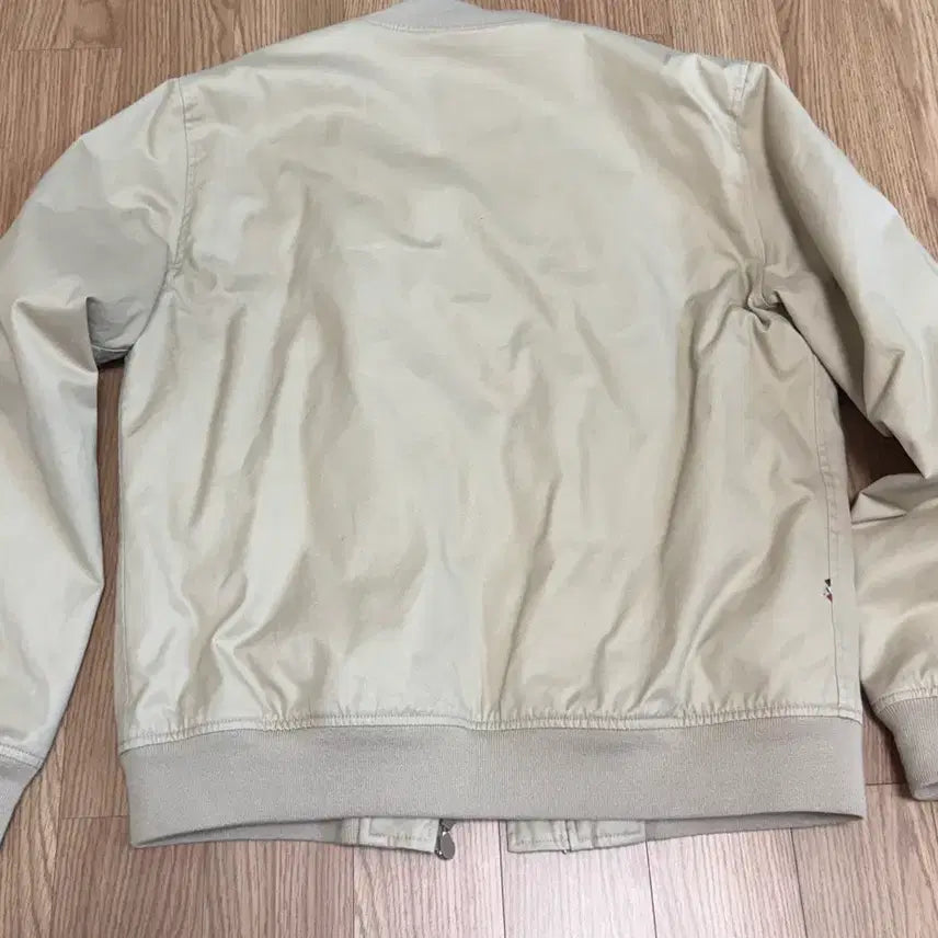 [BUNJANG] Lacoste Live Bomber Jacket Beige Cotton / 라코스테 LIVE 봄버 자켓 (50 사이즈)