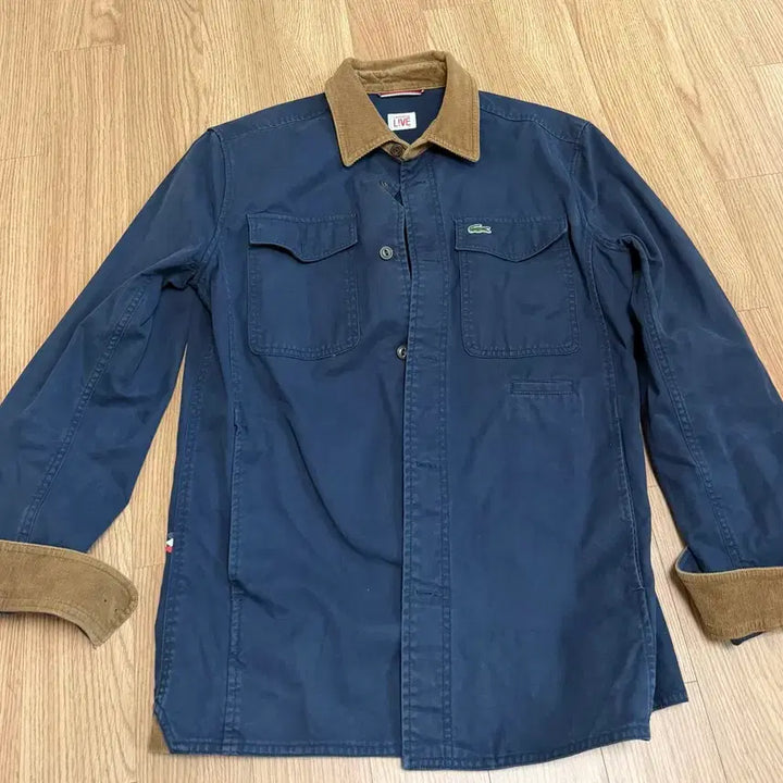 [BUNJANG] Lacoste Live Corduroy Collar Shacket / 라코스테 LIVE 네이비 셔켓
