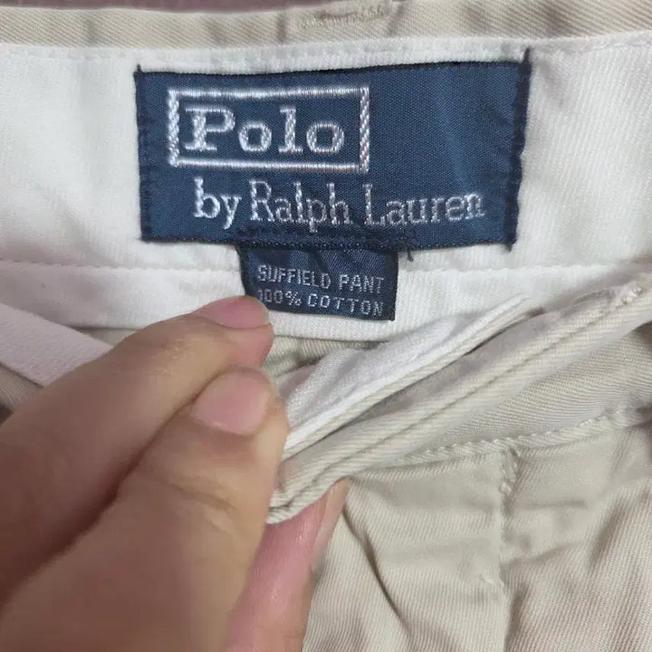 [BUNJANG] Polo Ralph Lauren Beige Cotton Pants / 폴로 랄프로렌 베이지 면바지