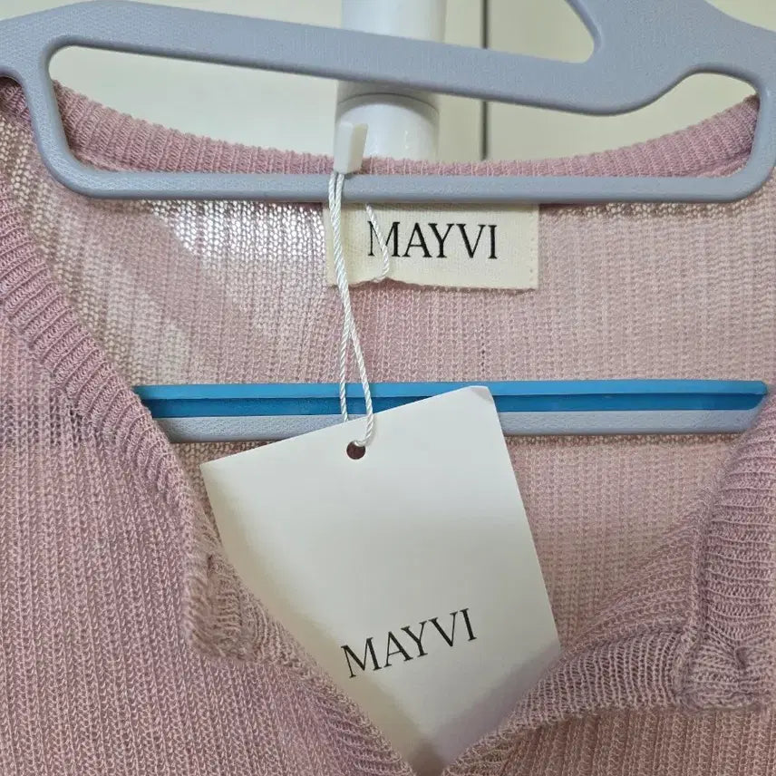 [BUNJANG] MAYVI Pink See-through Cardigan / MAYVI 핑크 시스루 가디건 새상품