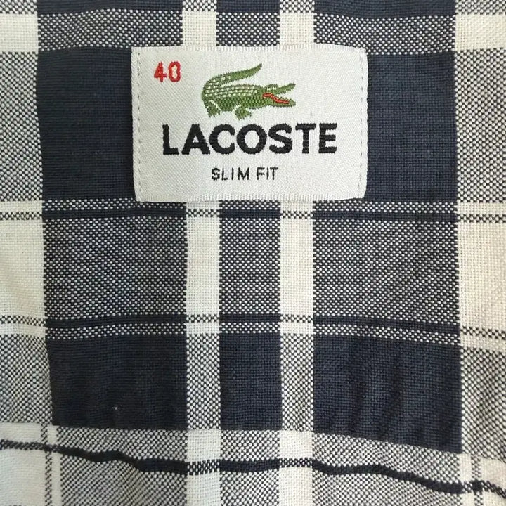 [BUNJANG] Lacoste Slim Fit Check Pattern Shirt / 라코스테 체크 패턴 남방