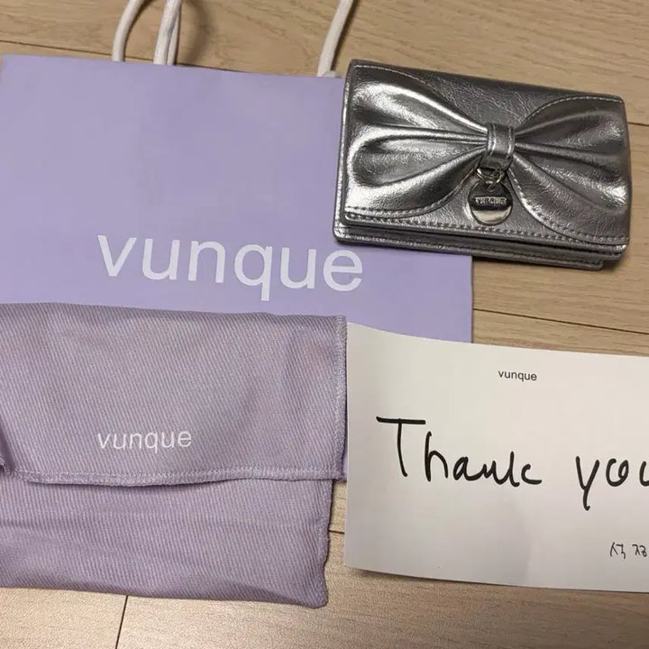 [BUNJANG] Vrunk Ribbon Card Holder (Silver) / 분크 리본 카드지갑 (실버)
