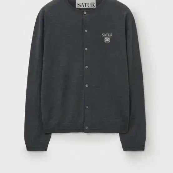 [BUNJANG] Setter Crewneck Cardigan Charcoal 2XL / 세터 크루넥 가디건 차콜 2xl