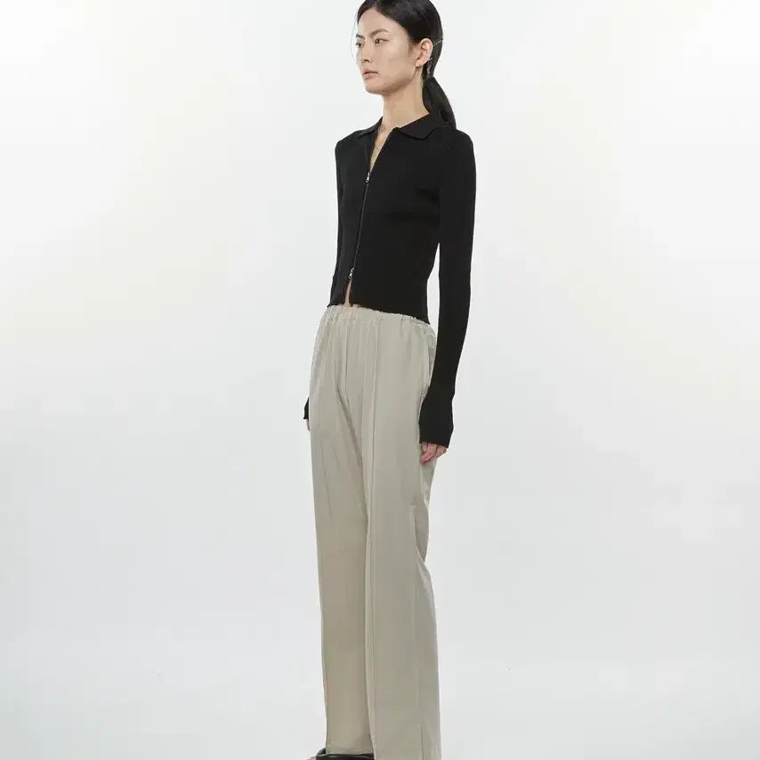 [BUNJANG] Amomento Rib Two-Way Zip-Up Cardigan / 아모멘토 투웨이 집업 가디건