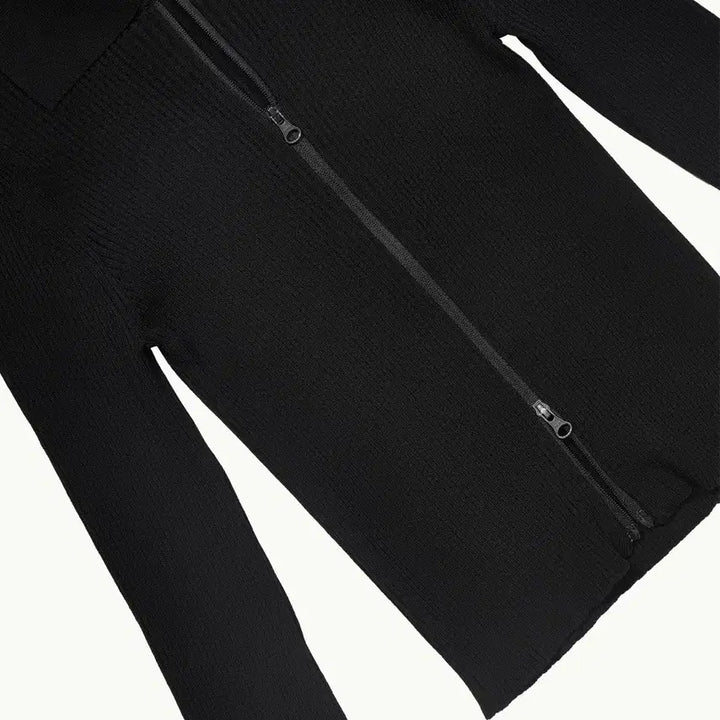 [BUNJANG] Amomento Rib Two-Way Zip-Up Cardigan / 아모멘토 투웨이 집업 가디건