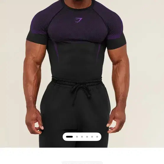 [BUNJANG] Gymshark Onyx 5.0 Purple T-Shirt (M) / 짐샤크 오닉스 5.0 퍼플 m 반팔