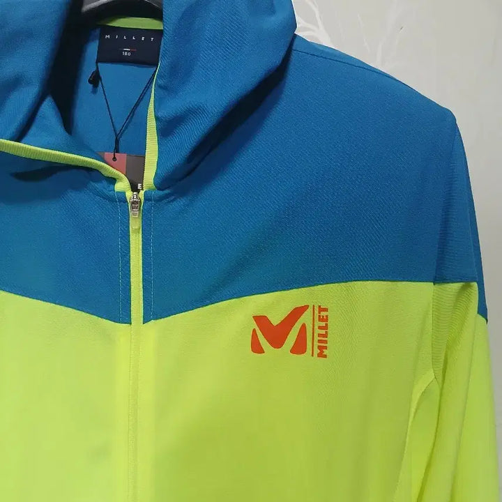[BUNJANG] Millet Color-Block Windbreaker Jacket 105 / 밀레 바람막이 옐로우/블루 자켓105