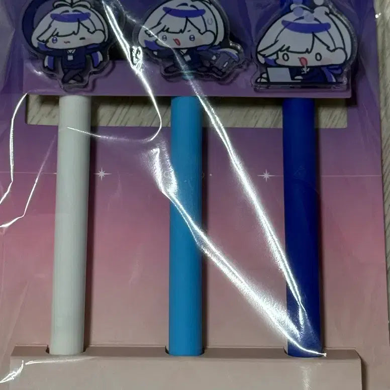 [BUNJANG] HEBI 1st Anniversary Acrylic Ballpoint Pen Set / HEBI 헤비 1주년 기념 아크릴 볼펜 3색 세트
