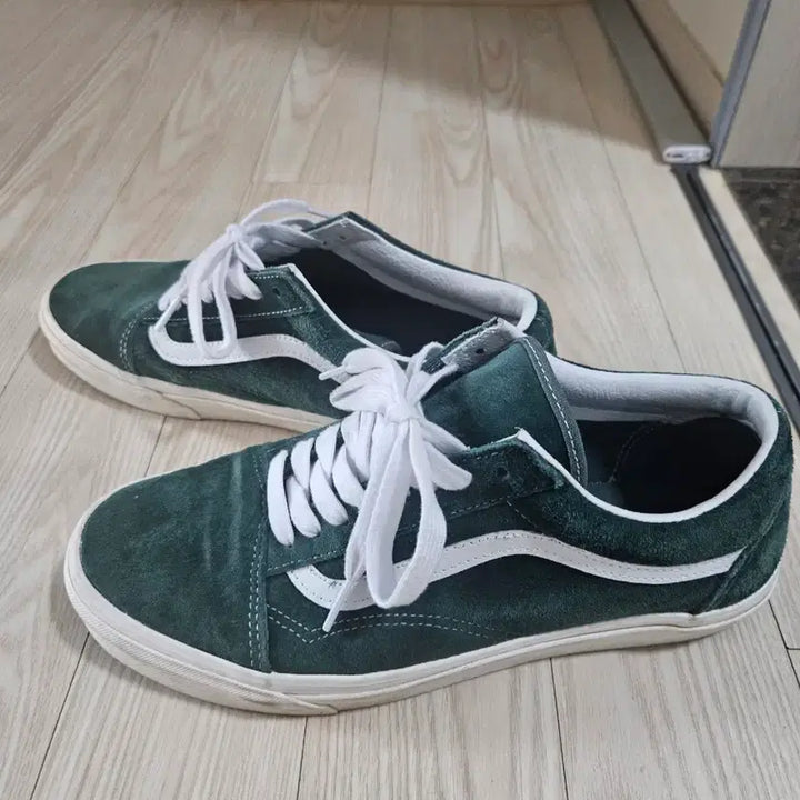 [BUNJANG] Vans Old Skool Suede Deep Green Sneakers / 반스 올드스쿨 스웨이드 딥그린 운동화