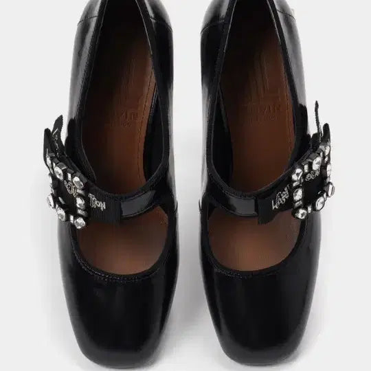 [BUNJANG] Lanvin Jewel Mary Jane Black Shoes - Size 250 / 랑방 LANVIN 보석 메리제인 블랙 구두 250사이즈