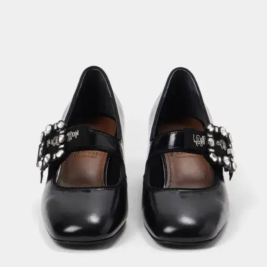 [BUNJANG] Lanvin Jewel Mary Jane Black Shoes - Size 250 / 랑방 LANVIN 보석 메리제인 블랙 구두 250사이즈