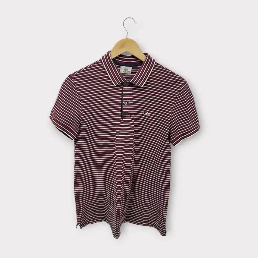 [BUNJANG] Lacoste Striped Pique Polo Shirt / 라코스테 스트라이프 피케 카라티 95
