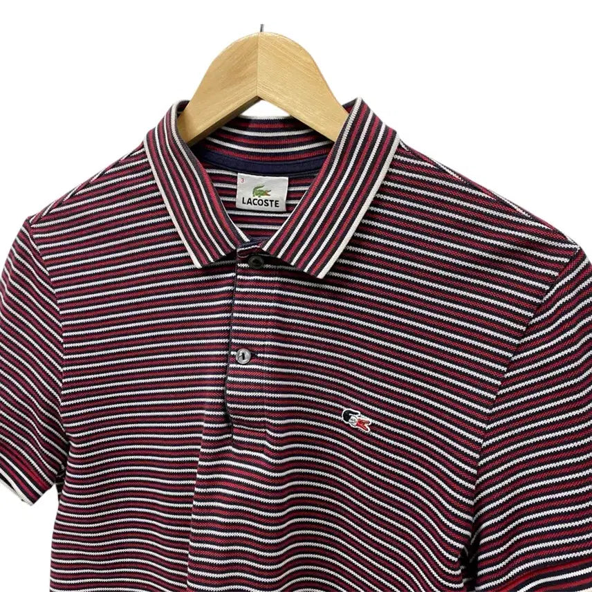 [BUNJANG] Lacoste Striped Pique Polo Shirt / 라코스테 스트라이프 피케 카라티 95