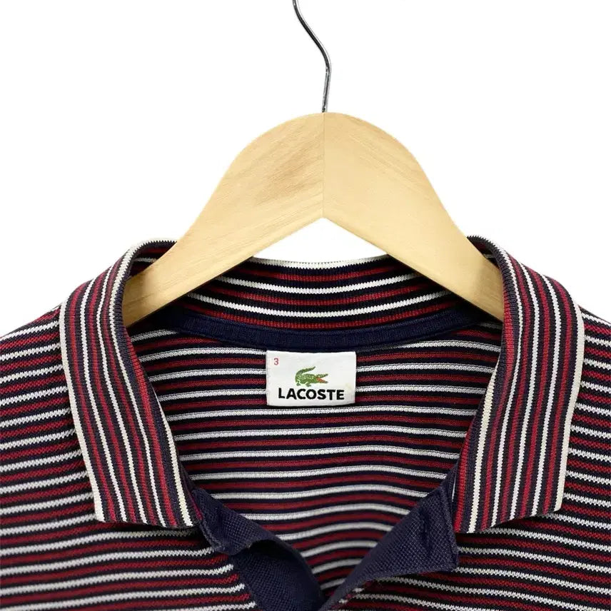 [BUNJANG] Lacoste Striped Pique Polo Shirt / 라코스테 스트라이프 피케 카라티 95
