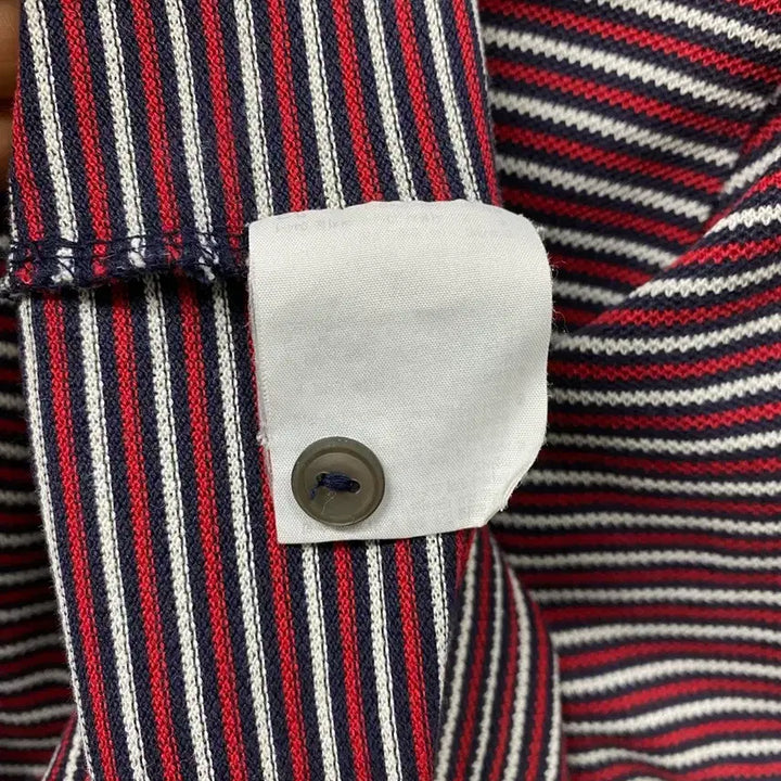 [BUNJANG] Lacoste Striped Pique Polo Shirt / 라코스테 스트라이프 피케 카라티 95