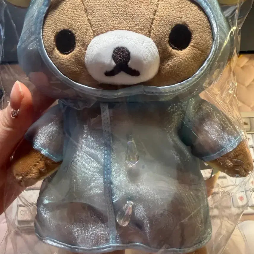 [BUNJANG] Rilakkuma Raincoat Plush Doll / 우비 리락쿠마 인형